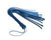 Плеть гладкая (флогер) голубая с жесткой рукоятью общей длиной 40 см 5018-5