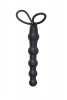 Насадка - анальная цепочка с эластичными кольцами для двойного проникновения MOJO BUMPY чёрная