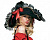 Шляпа пирата кружевная (OS, черная)