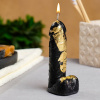 Фигурная свеча "Фаворит" черная с поталью 12,5см