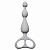 Анальная цепочка Lola Games Ultimate Beads Grey (Лола Геймс Ультимейт Бидс Грей), 17 см, 4203-03Lola